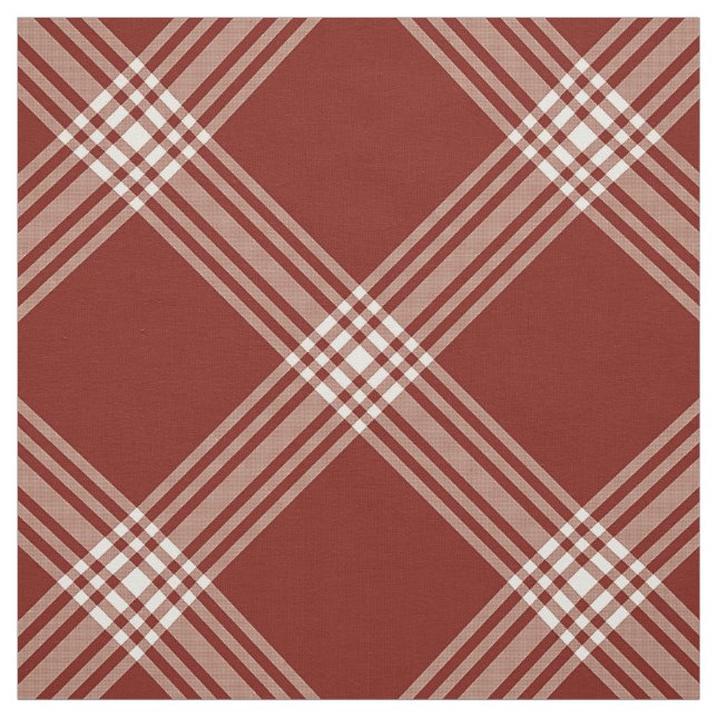 Tecido Xadrez Diagonal Grande Vermelha e Branca (Modelo)
