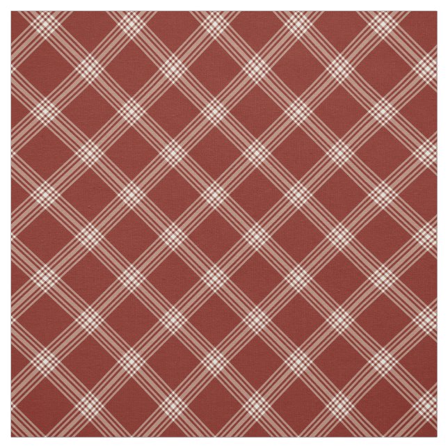 Tecido Xadrez Diagonal Vermelha e Branca Pequena (Modelo)