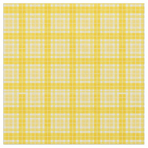 Tecido Xadrez Dourada amarela de Gingham Tartan