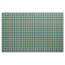 Tecido Xadrez Dourada de Tartan azul-turquesa e amarela