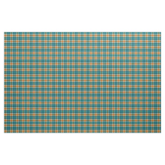 Tecido Xadrez Dourada de Tartan azul-turquesa e amarela (Fat Quarter)