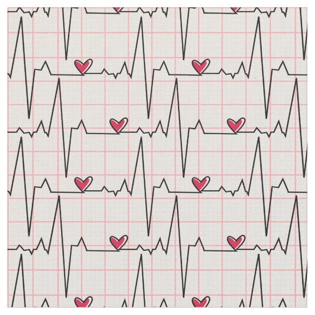 Tecido Xadrez EKG em branco (Detalhe)