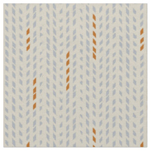 Tecido xadrez em chevron azul laranja linhas orgânicas si