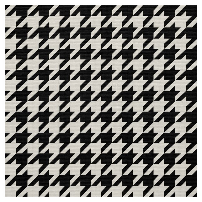 Tecido Xadrez Escocês Elegante Preto e Branco Geométrico (Modelo)