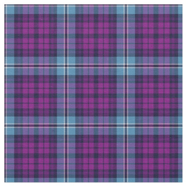 Tecido Xadrez Escocesa de Tartan Purple Blue (Detalhe)