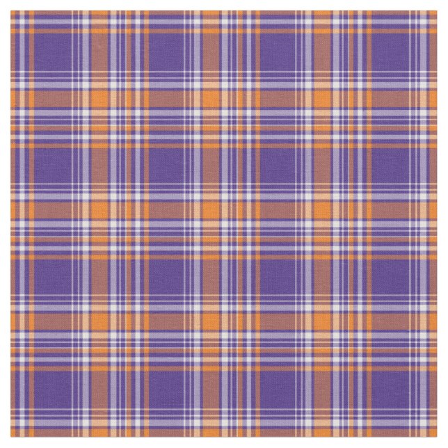 Tecido Xadrez Esportivo Roxo e Laranja (Detalhe)