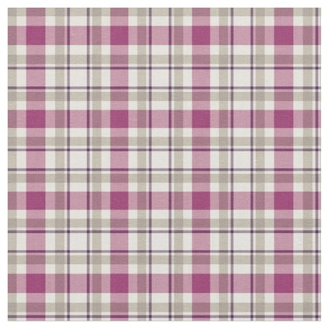 Tecido Xadrez Feminino Roxo Brilhante e Cinza (Detalhe)
