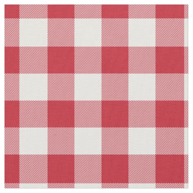 Tecido Xadrez Ginga Vermelho e Branco (Detalhe)
