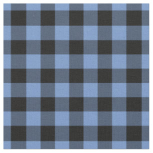Tecido Xadrez Gingham Azul e Preto