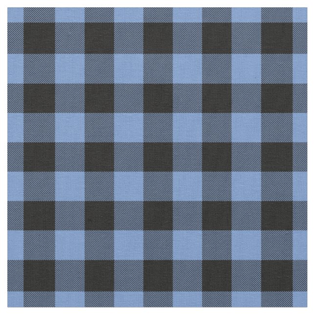 Tecido Xadrez Gingham Azul e Preto (Detalhe)