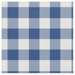 Tecido Xadrez Gingham Azul Médio e Branco