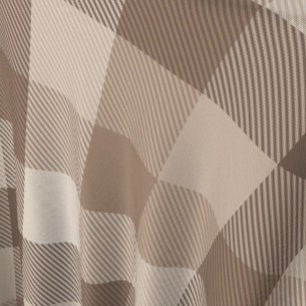 Tecido Xadrez Gingham de Plaid em Tom de Terra Neutro