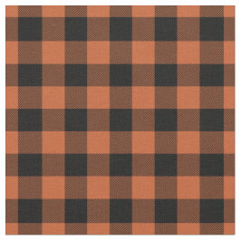 Tecido Xadrez gingham laranja e preto