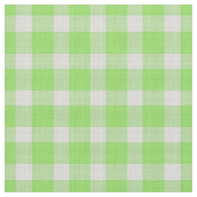 Tecido Xadrez gingham verde e branco de kiwi (Detalhe)