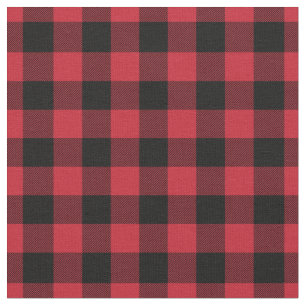 Tecido Xadrez Gingham Vermelho e Preto