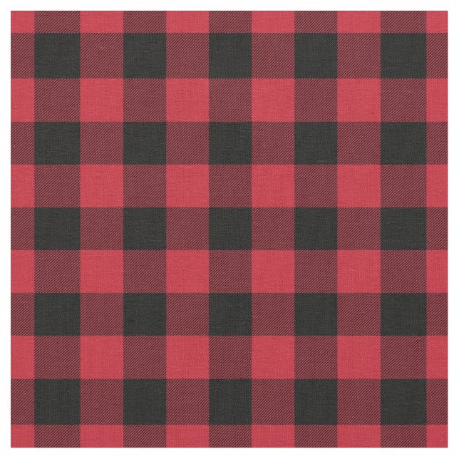 Tecido Xadrez Gingham Vermelho e Preto (Detalhe)