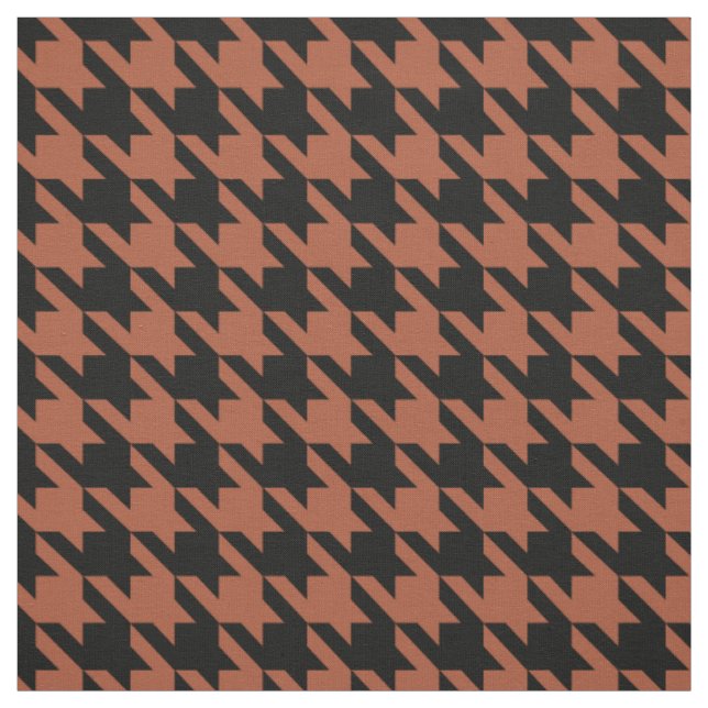 Tecido Xadrez Houndstooth Marrom Preto (Modelo)