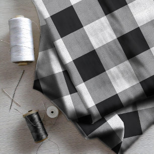 Tecido Xadrez ID603 preto e branco do búfalo
