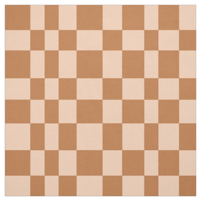Tecido Xadrez Irregular Outono Xadrez Laranja Queimado (Modelo)