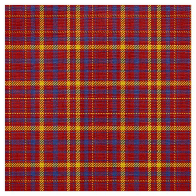 Tecido Xadrez Munro Tartan Red Blue e Amarelo (Modelo)