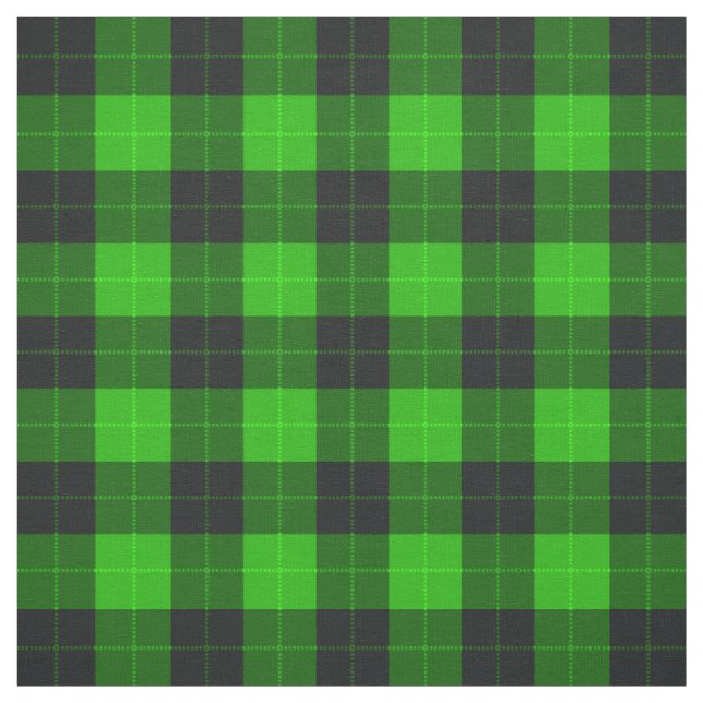 Tecido Xadrez/padrão tartan verde e preto (Modelo)