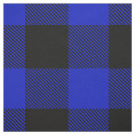 Tecido Xadrez Real Azul Negro XXL Buffalo Check Tartan