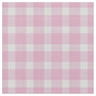 Tecido Xadrez Rosa e Branco com Quadros Rosados