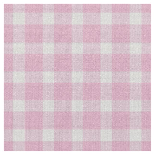 Tecido Xadrez Rosa e Branco com Quadros Rosados (Detalhe)