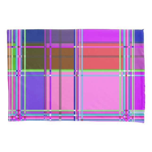 Tecido xadrez rosa padrão de tecido madras (Frente)