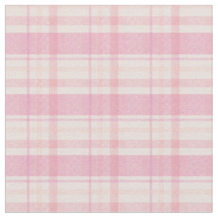 Tecido Xadrez Rosa Pastel e Laranja