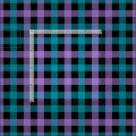 Tecido Xadrez Roxo, Azul Turquesa e Preto