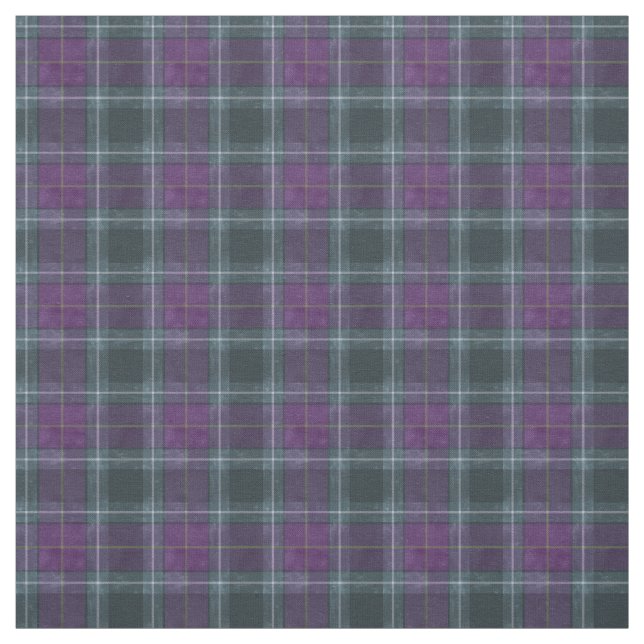 Tecido Xadrez Roxo Verde Crepúsculo das Terras Altas (Modelo)