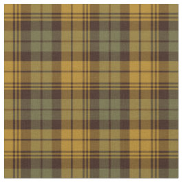 Tecido Xadrez russa verde e Dourada