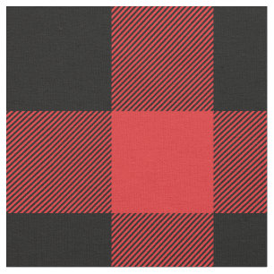 Tecido Xadrez Russo Vermelho e Negro de Buffalo