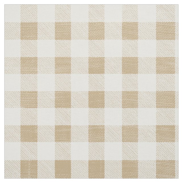 Tecido Xadrez Rustic Neutral Beige Brown Gingham Buffalo (Modelo)