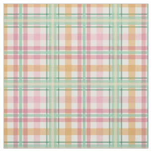 Tecido xadrez tartan de maré rosa-framboesa laranja