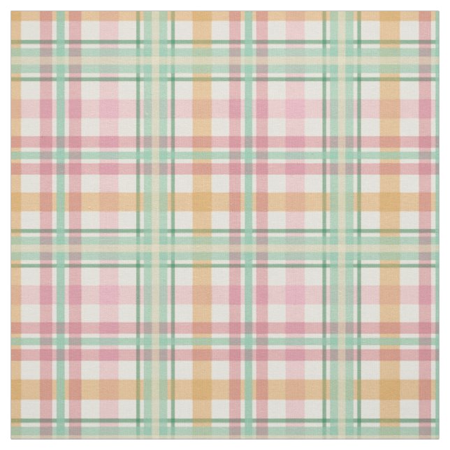 Tecido xadrez tartan de maré rosa-framboesa laranja (Modelo)