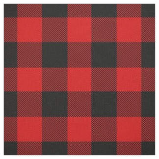Tecido Xadrez Tartan de Verificação de Buffalo Vermelho e