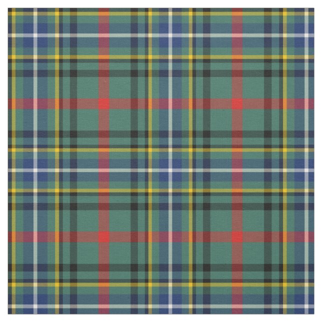 Tecido Xadrez Verde de Clã Bisset Tartan (Modelo)