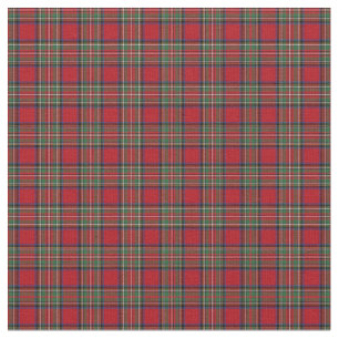 Tecido Xadrez Verde Vermelho Rustic Clássico Stewart Tart