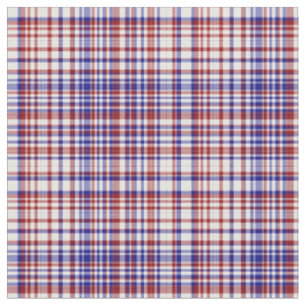 Tecido xadrez-Vermelho Branco e Azul 44