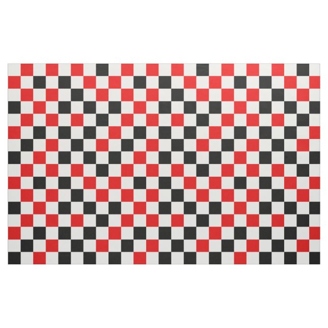 Tecido Xadrez Vermelho Preto e Branco  (Fat Quarter)