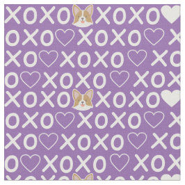 Tecido Xo xo amor cão. Bom coração. Rosa pastel