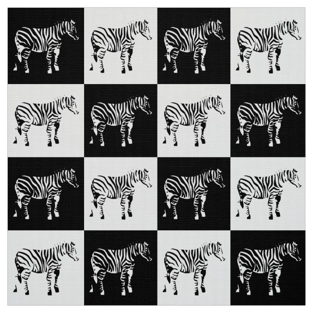 Tecido Zebra Negra E Branca Verificada (Modelo)