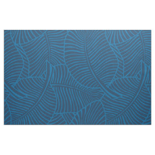Tecido Zebra Palm Havaiano Tropical Denim Blue