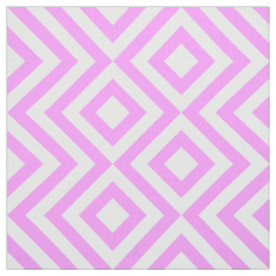 Tecido Ziguezagues cor-de-rosa e brancos e diamantes