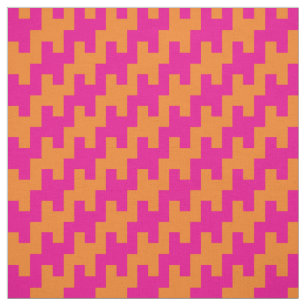 Tecido ZigZag cor-de-laranja-rosa