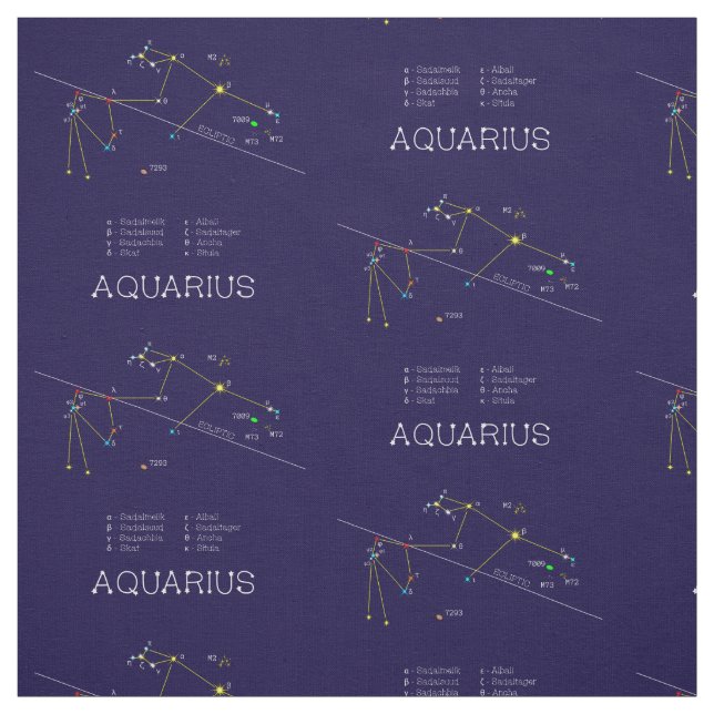 Tecido Zodiac Constelação Aquarius (Modelo)
