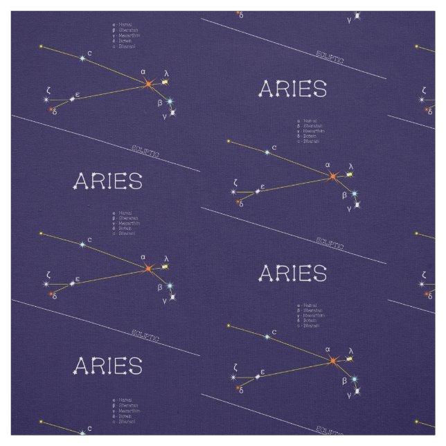 Tecido Zodiac Constelação Aries (Modelo)