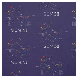 Tecido Zodiac Constelação Gemini